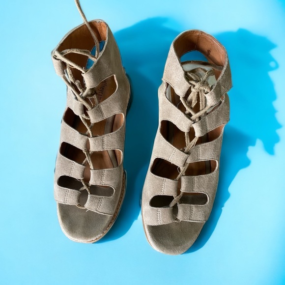 JEFFREY CAMPBELL Suede XIMENO Platform Gladiator Sandals Size 7 - Picture 4 of 8